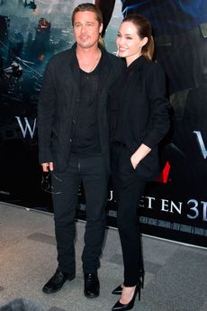 Angelina Jolie and Brad Pitt at the Paris premiere of World War Z