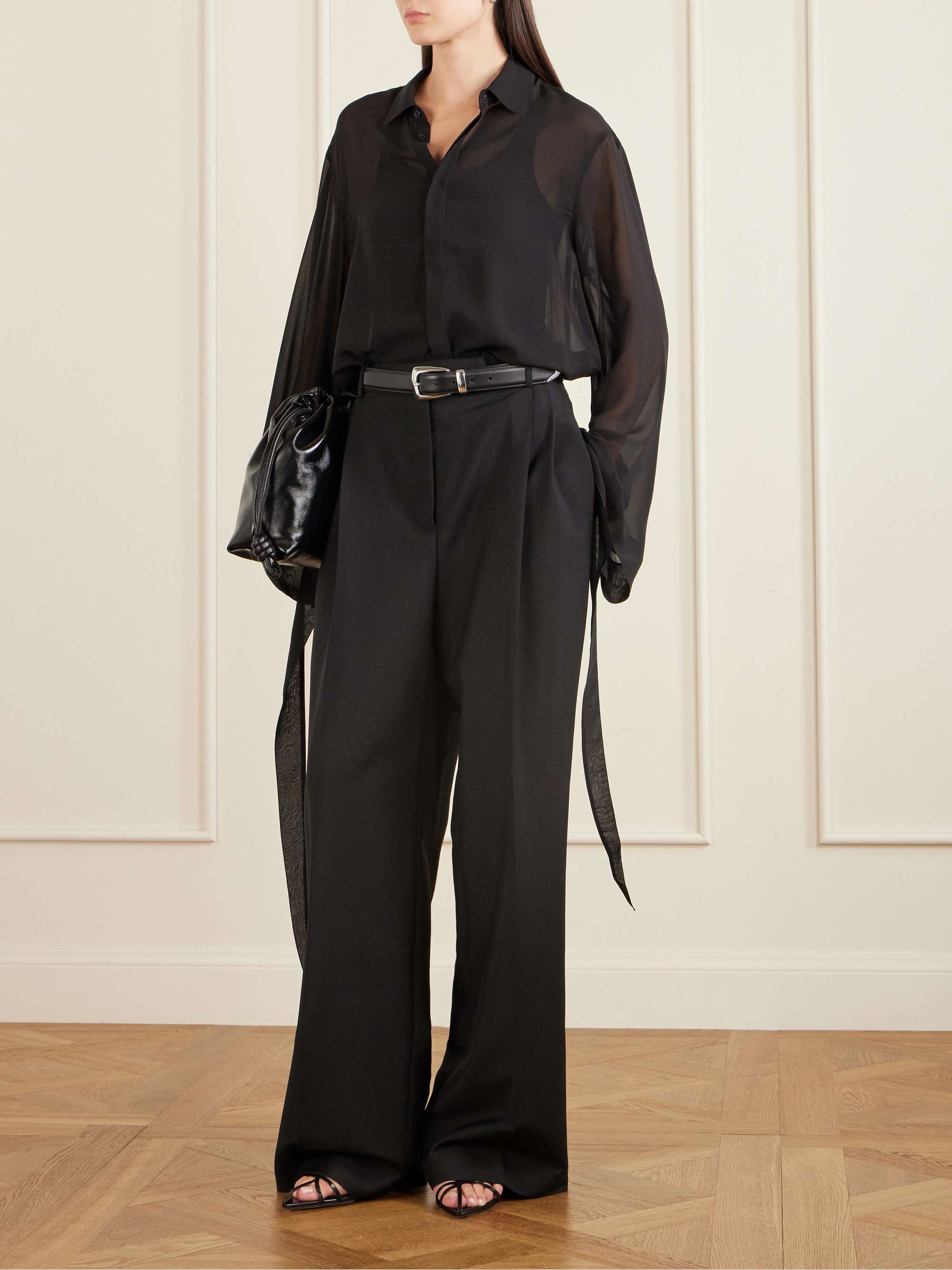 The Frankie Shop, Verlin Tie-Detailed Chiffon Shirt