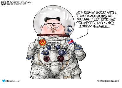 Political cartoon World Kim Jong Un North Korea nuclear disarmament