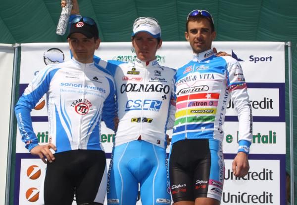 The podium after the first stage