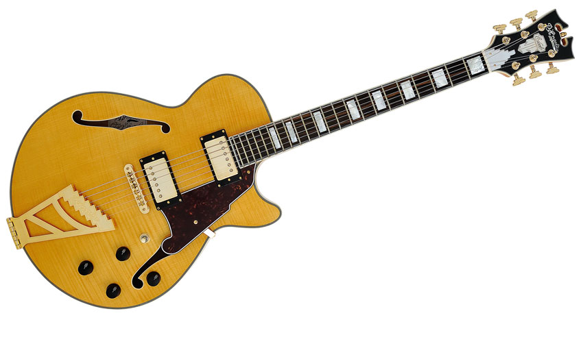 A nice vintage-y yellow tinted finish overlays the subtle pinstripe flame of the maple facings