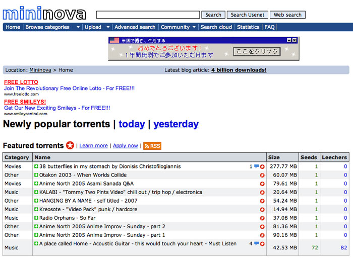 Mininova serves 4 billionth torrent download | TechRadar