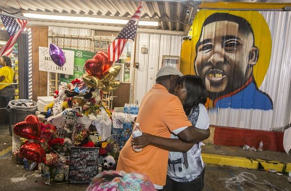 A memorial to Alton Sterling.