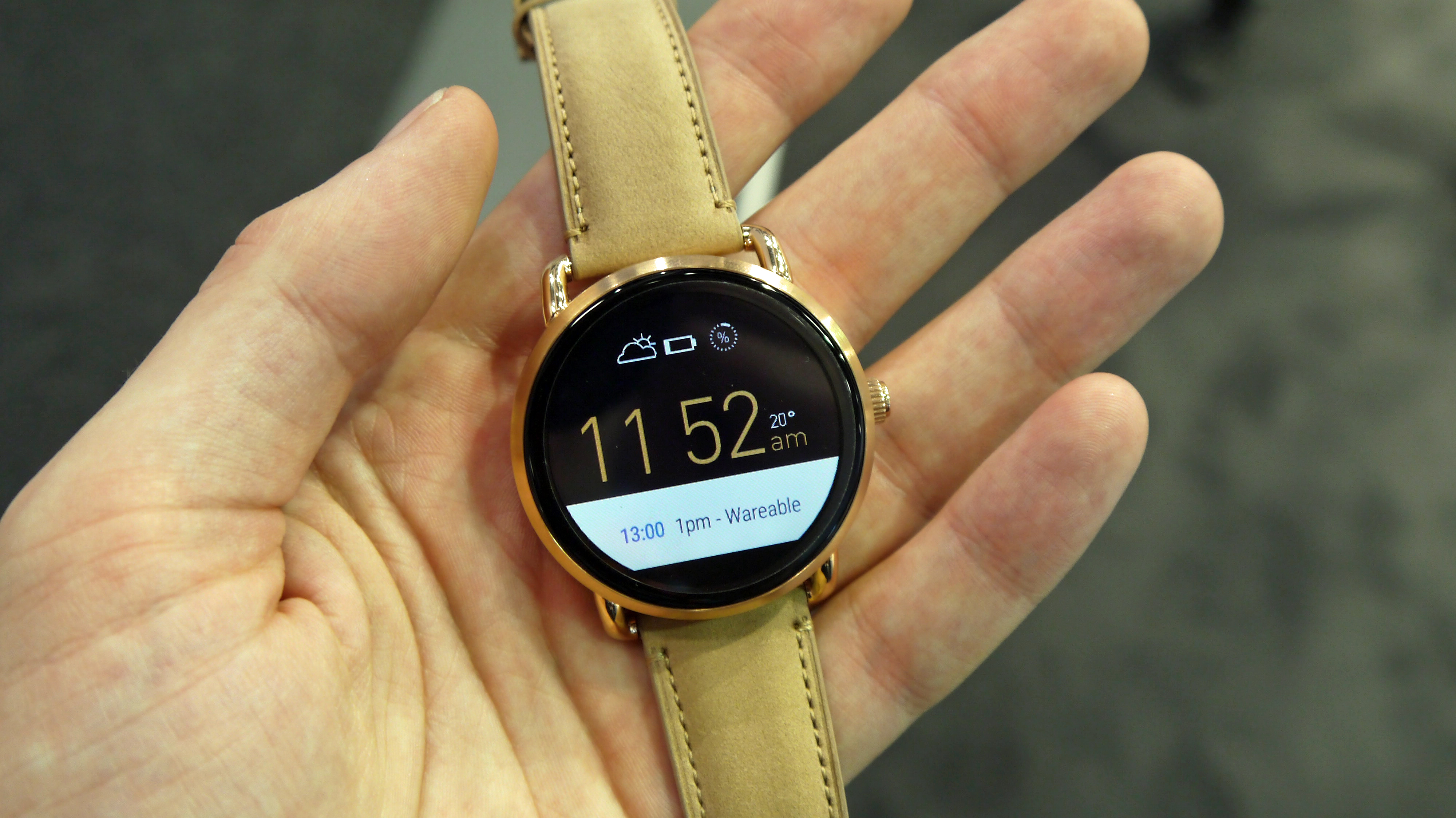 fossil q wander stainless steel touchscreen smartwatch