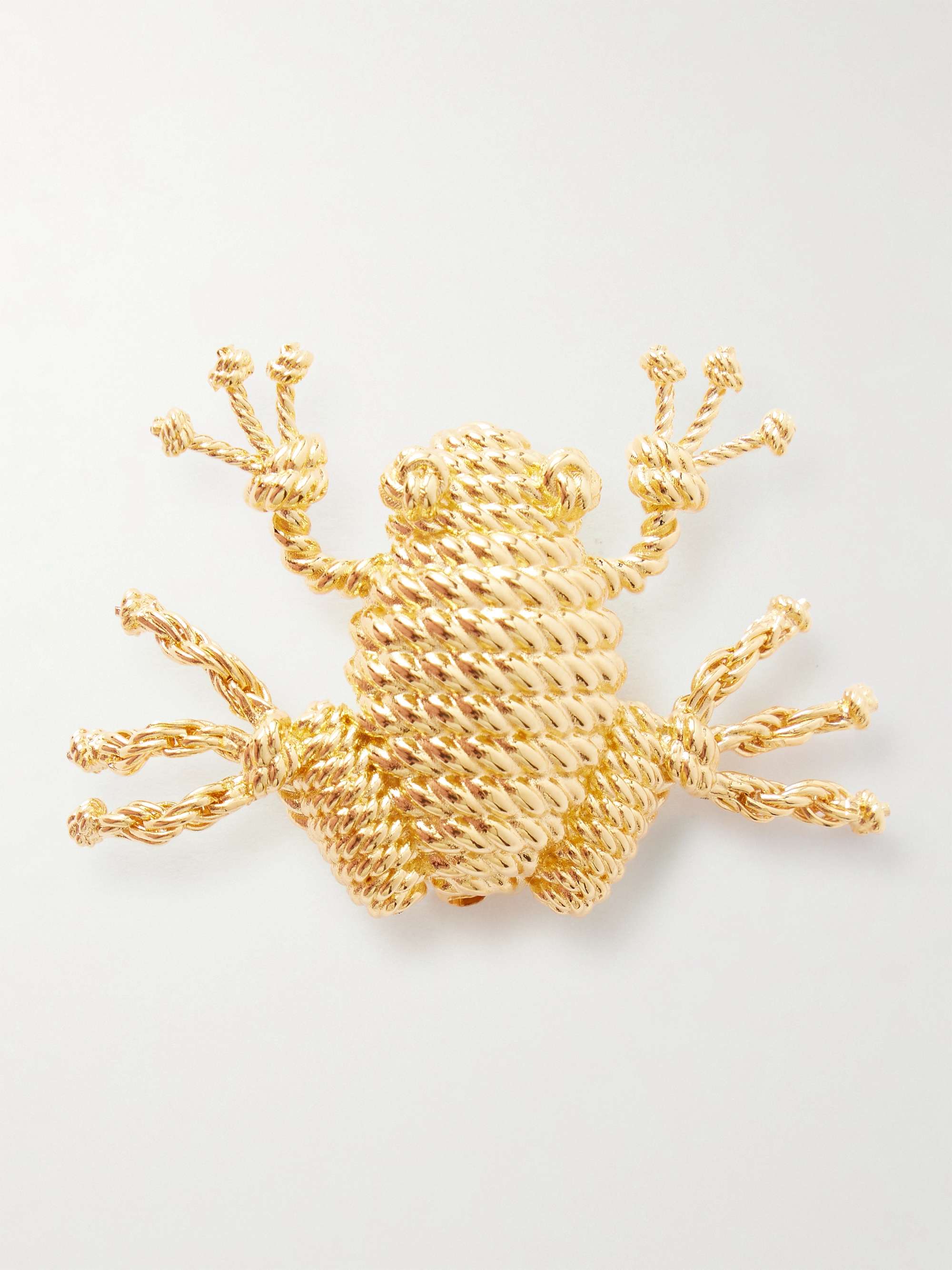 Frog Gold-Tone Brooch