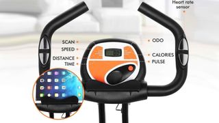 Exerpeutic Folding Magnetic Upright Exercise Bike review: the console is easy to read