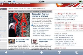 iPhone web design: BBC