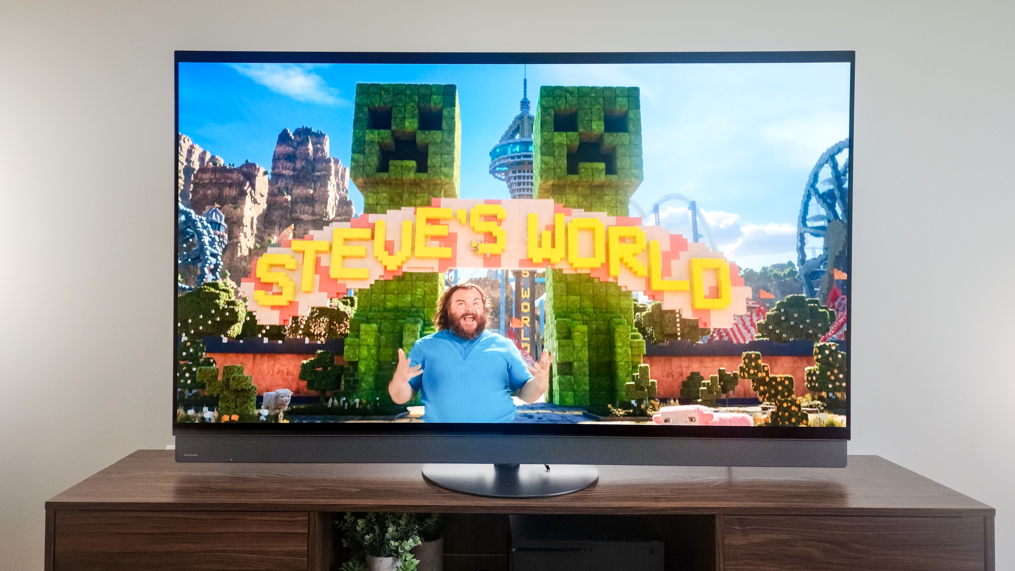 A Minecraft Movie on a Panasonic Z95B OLED TV.