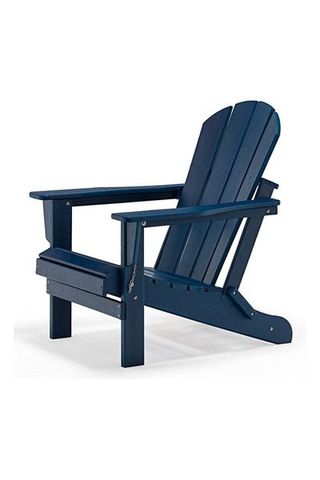 WestinTrends Folding Adirondack Chair Furniture Outdoor Seating Weather Resistant for Patio, Balcony, Garden, Backyard, Deck, Lawn, Poolside, Porch Lounger, Navy Blue