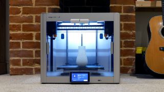 Snapmaker J1 3D Printer printing a 3D vase during our tests