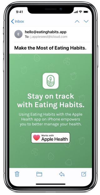 Apple Health example on iPhone