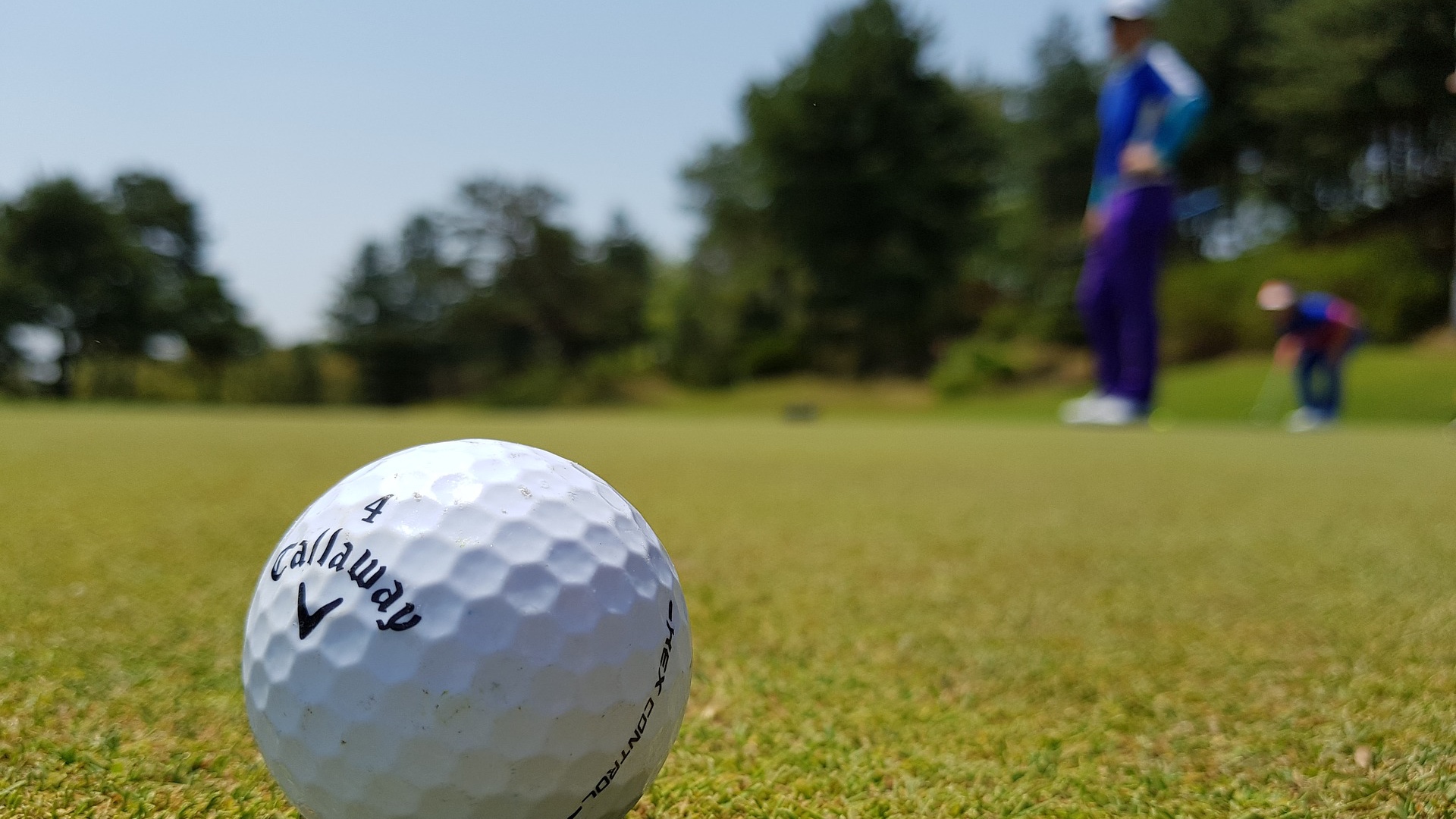 Best golf balls: a close up image of a golf ball on a green