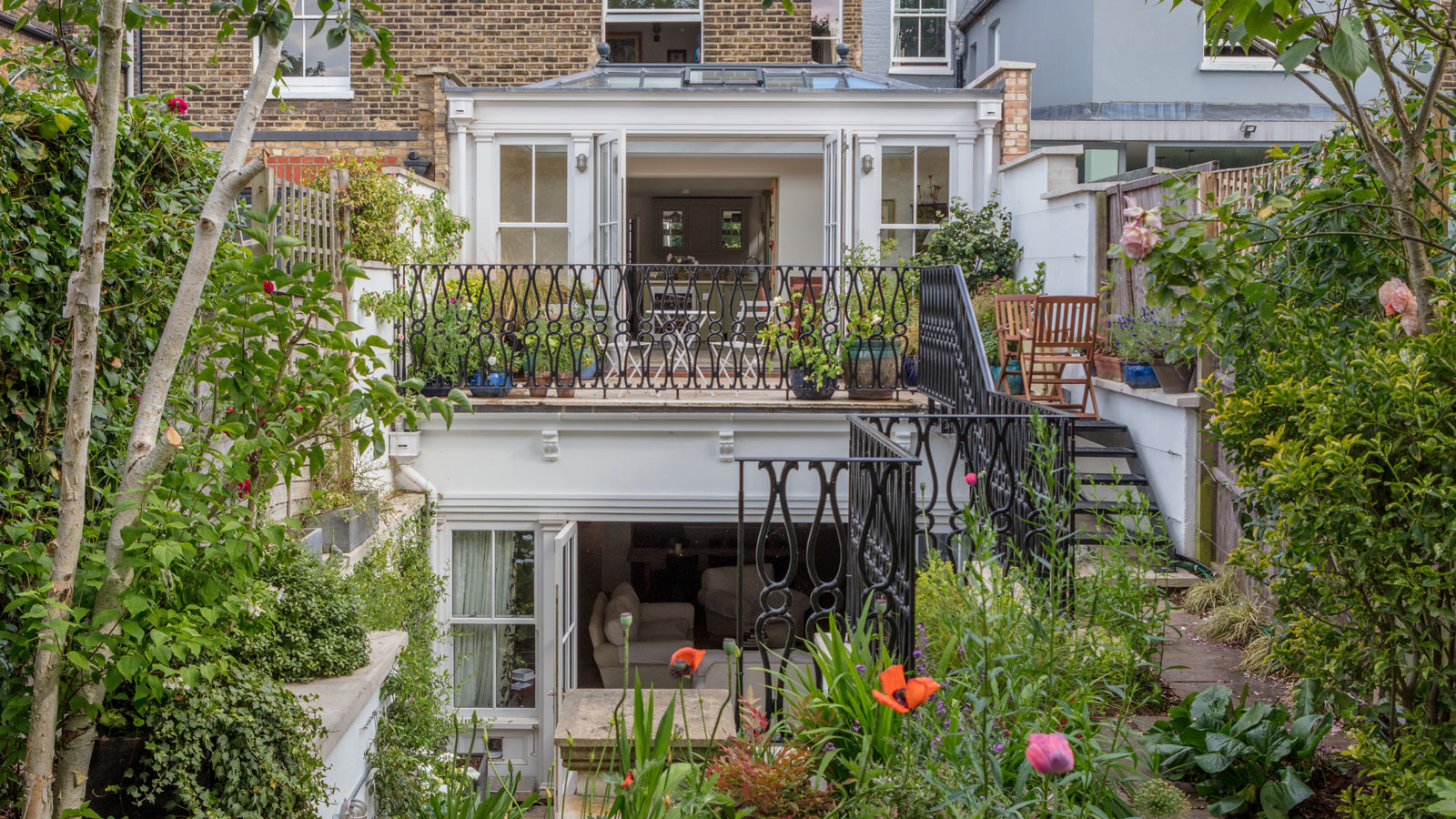 two-storey orangery with balcony