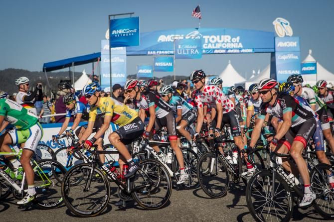Leaving the start in San Francisco.
