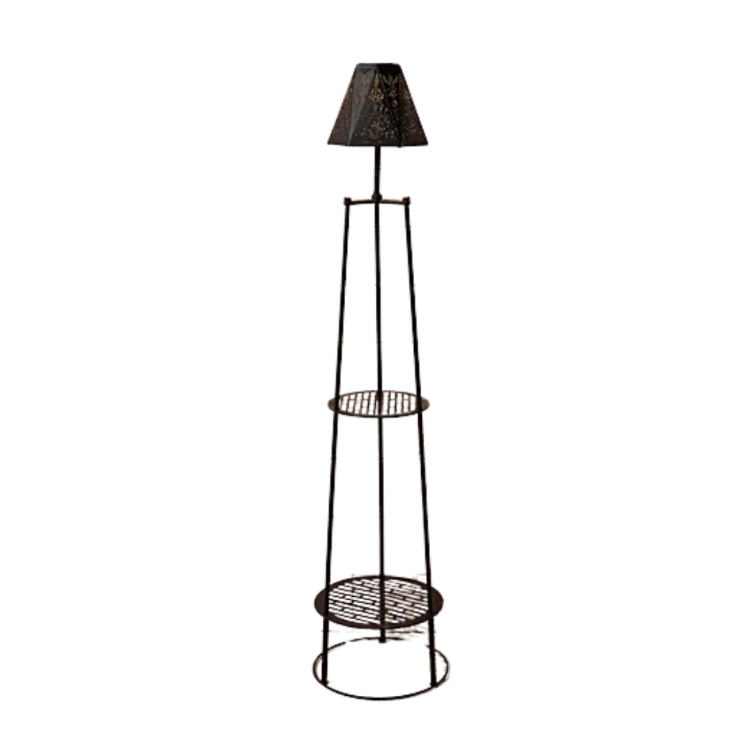 Garden Reflections Outdoor Solar Floor Lamp Plant Stand