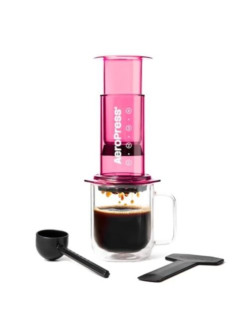 Clear Pink Coffee Press