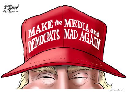 Political Cartoon U.S. MAGA Trump Media Democrats