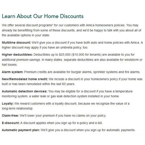 Amica image: There are many discounts you can qualify for.