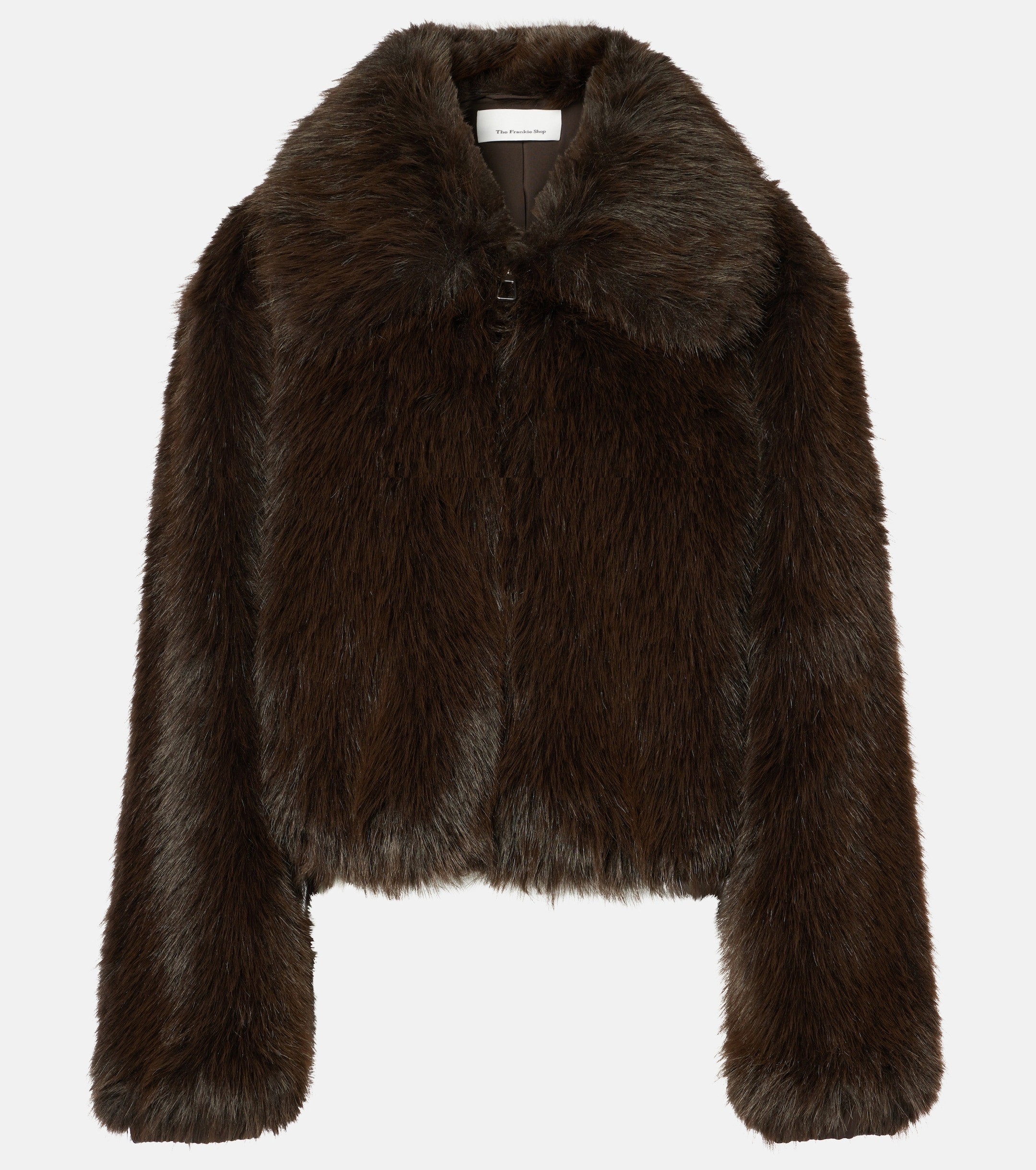 The Frankie Shop, Hope Faux Fur Jacket in Brown