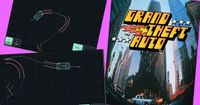GTA driving physics and original GTA cover art