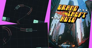 GTA driving physics and original GTA cover art