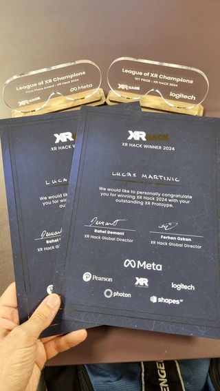 Lucas Martinic's awards from the XR Hack 2024