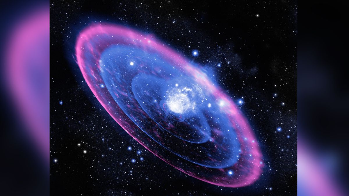 Illustration of a supernova explosion.