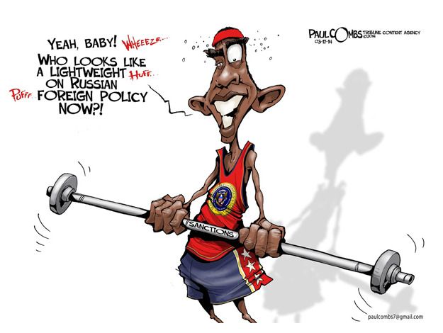 Obama cartoon Russia sanctions