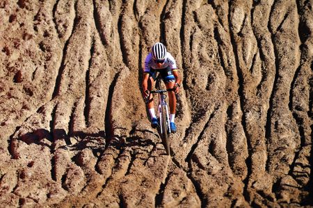 ZONHOVEN BELGIUM OCTOBER 24 Ceylin Del Carmen Alvarado of The Netherlands and Team Alpecin Fenix competes during the 25th Zonhoven UCI CycloCross Worldcup 2021 Womens Elite CXWorldCup UCIcyclocrossWC zonhoven on October 24 2021 in Zonhoven Belgium Photo by Luc ClaessenGetty Images