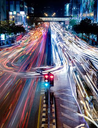 The crazy traffic in Bangkok