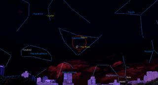 Iunie 2021 noapte înstelată Lună gibbous și Saturn