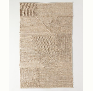 A flatwoven rectangular jute rug