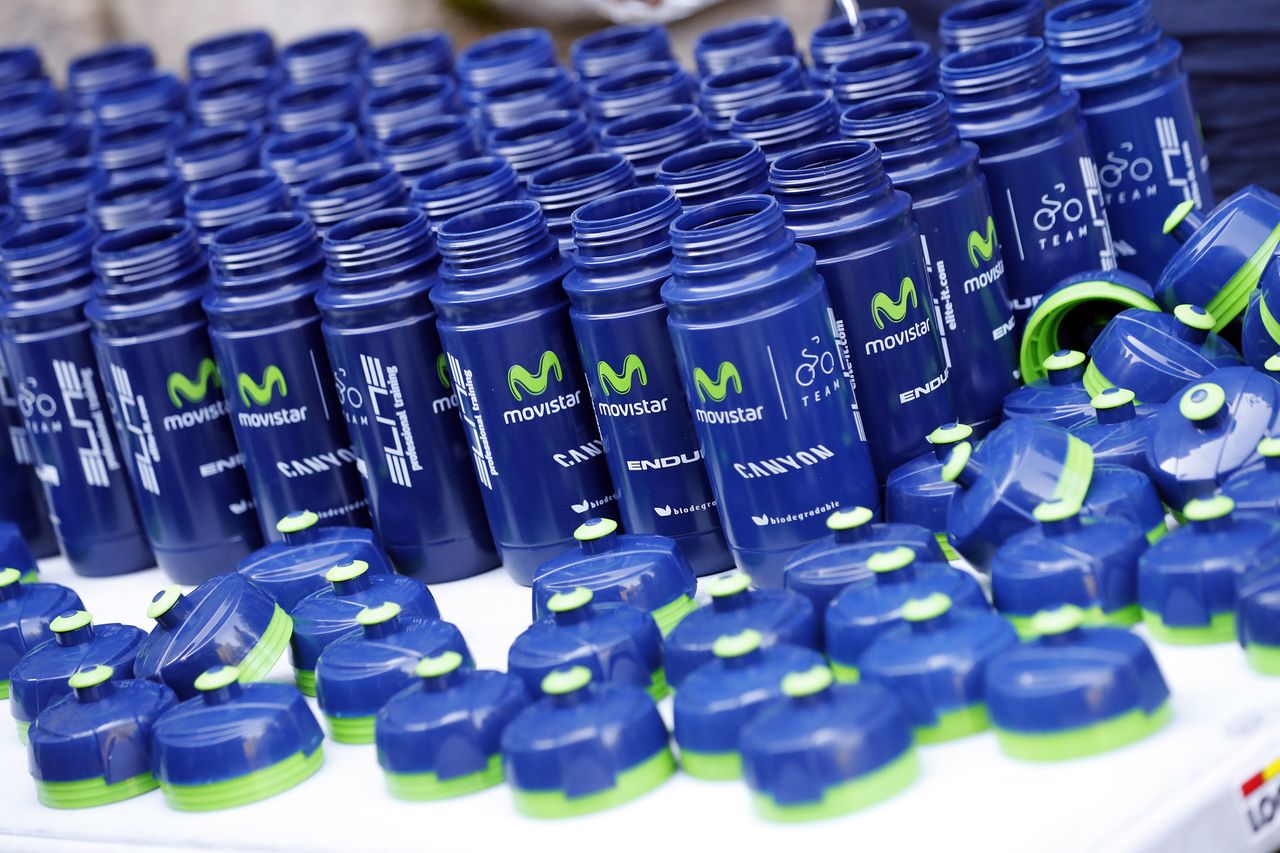 The bidons await their liquids