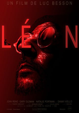 e love the simplicity and colour scheme of this Léon poster