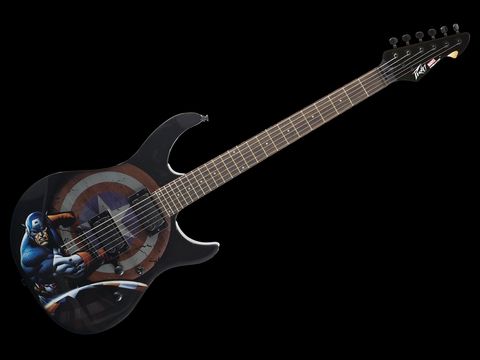 The Captain America Predator's comfortably wide neck profile avoids any skinny neck-induced cramps, but is still plenty fast enough for shred guitar acrobatics.