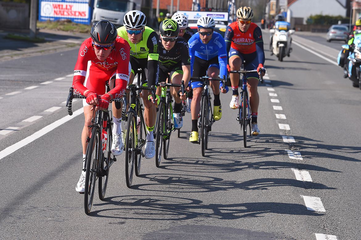 Kenneth Van Bilsen (Cofidis) leads the breakaway