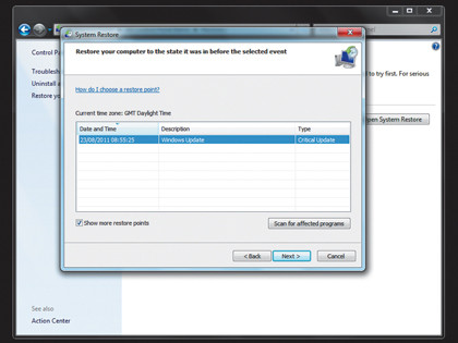 Windows restore