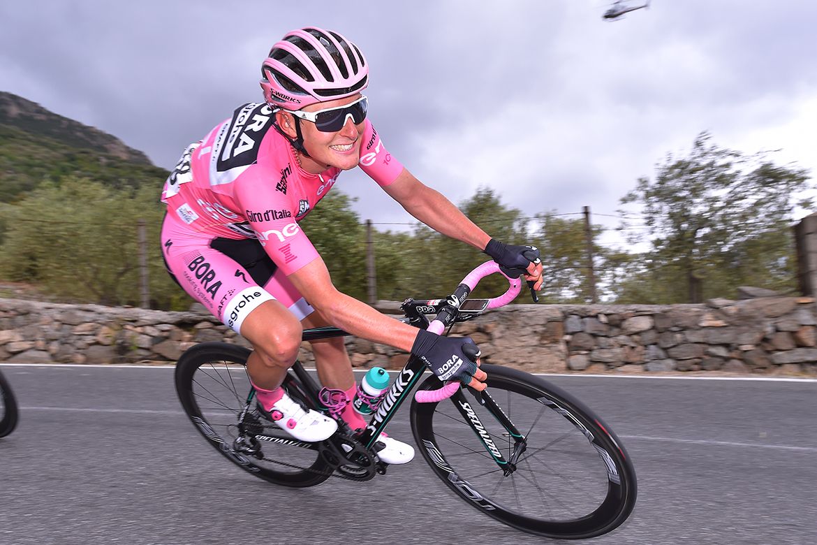in pink after his stage 1 victory at the Giro d'Italia