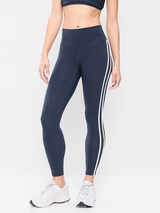 High-Waisted Powerchill Side-Striped 7/8 Leggings