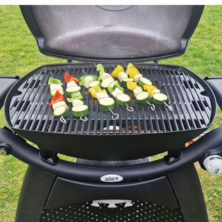 The Weber Q3200 BBQ tried and tested at grilling halloumi and vegetable skewers