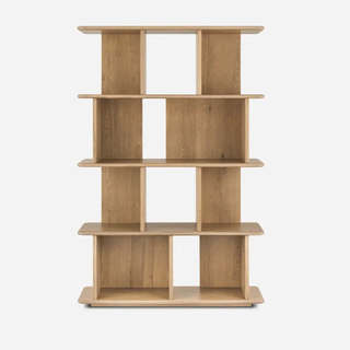 large modern wood bookshelf