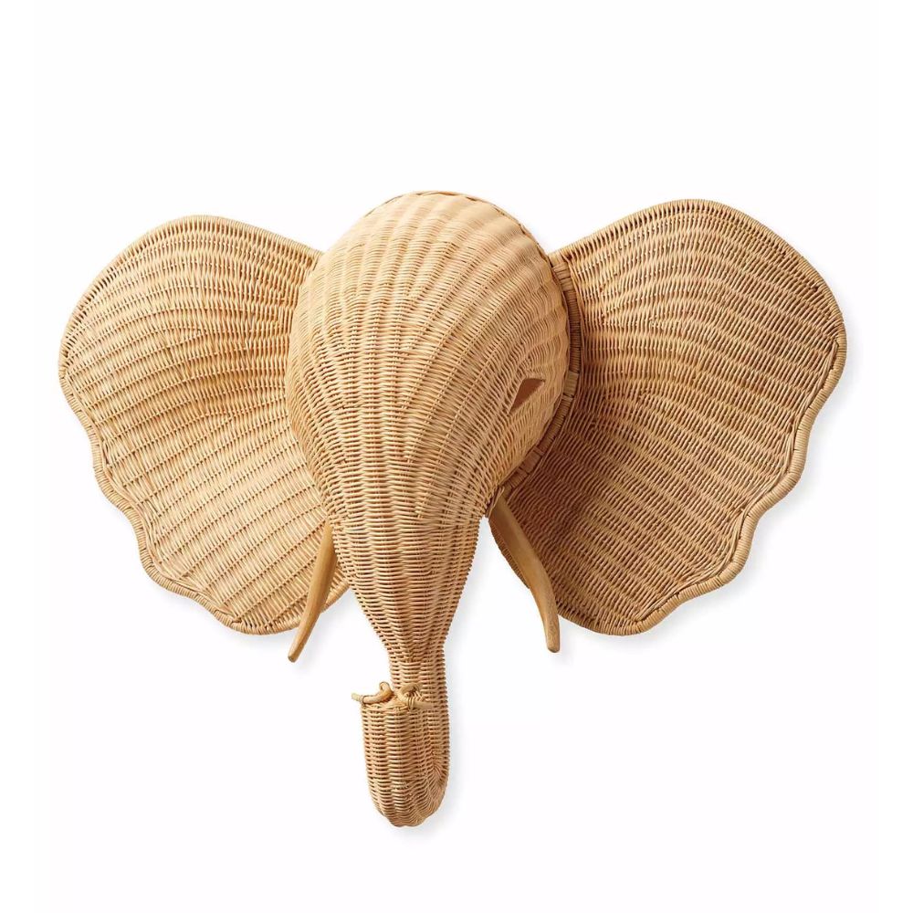 Wicker Elephant Head