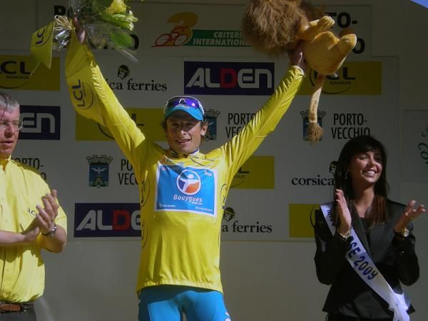 Pierrick F&eacute;drigo (BBox Bouygues Telecom) celebrates his overall victory.