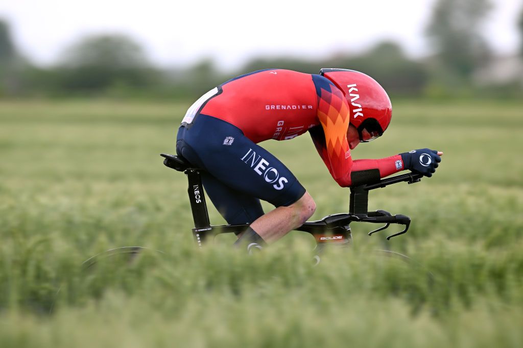 Riders on the course on stage 9 of the Giro d'Italia 2023