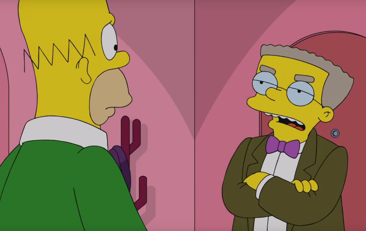 Smithers comes out.