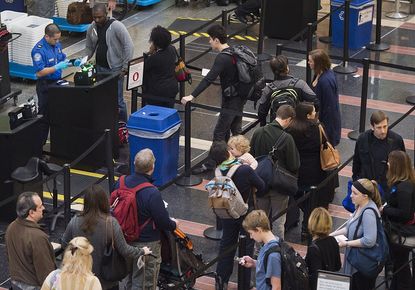 Department of Homeland Security confronts TSA about lines. 
