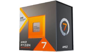 An AMD 7800X3d against a white background