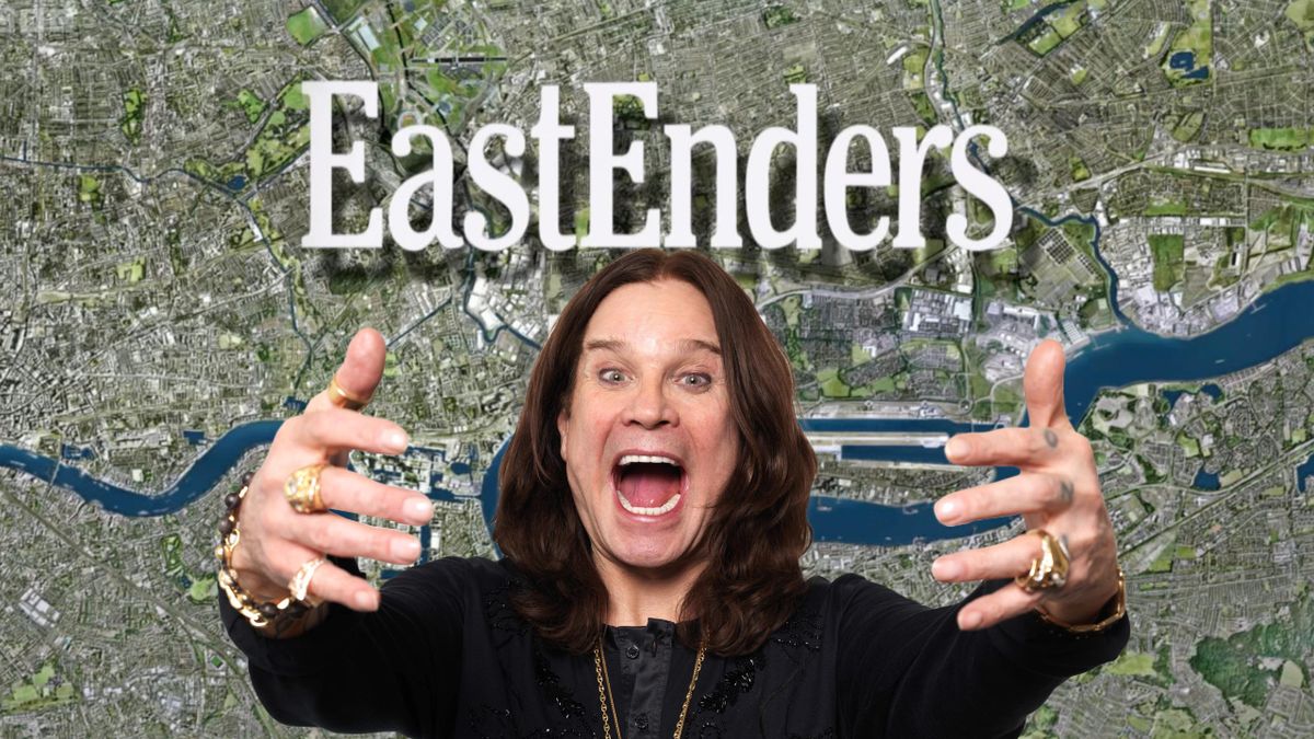 Ozzy Osbourne on the Eastenders logo