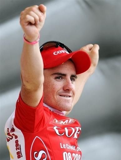 Dumoulin on the podium after his victory in Nantes.