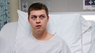 Ricky Garcia as Anthony in hospital bed in Law & Order: SVU season 26 episode 10